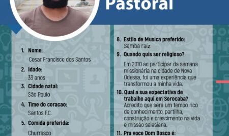 A PASTORAL JÁ TEM SEU NOVO DIRETOR